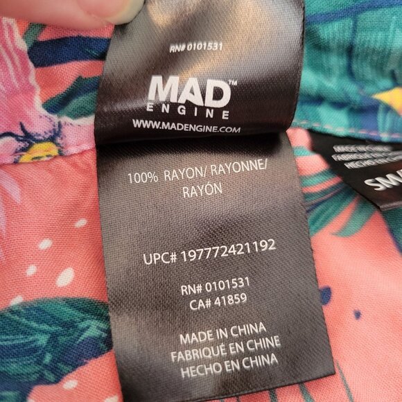 Disney Lilo Stitch Hawaiian Shirt S Pink Tropical Cruise Vacation Summer Beach - Picture 7 of 7